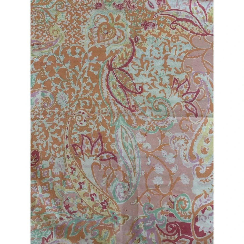 RALPH LAUREN JAMAICA PAISLEY ? pink stipe standard size pillow sham cotton RARE